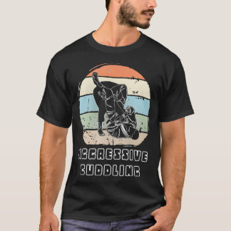 Jiu Jitsu Aggressiv Kramning T Shirt