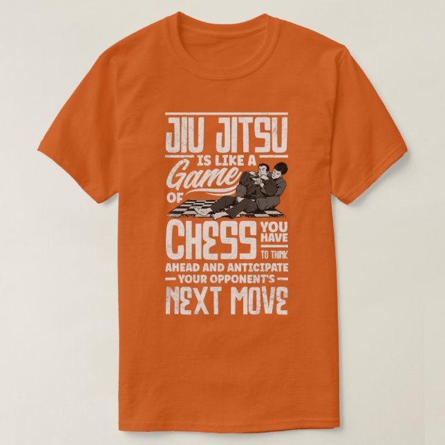 Jiu Jitsu är som ett spel av Chess Jiu Jitsu T Shirt (Design framsida)