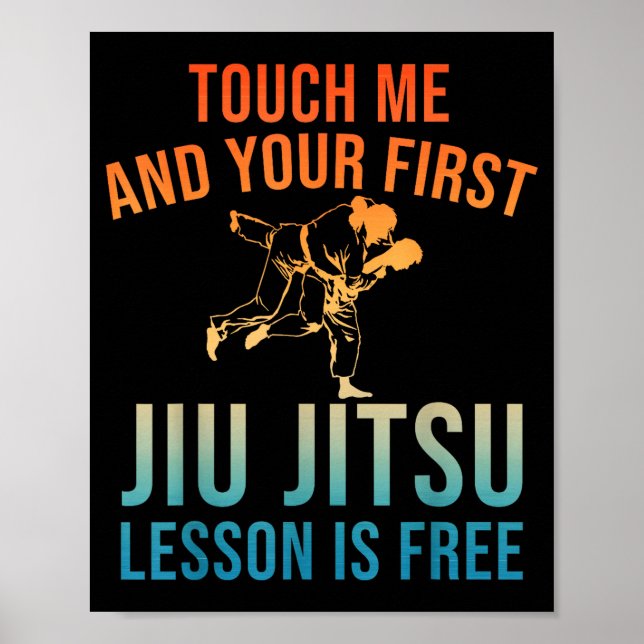 Jiu Jitsu Art For Men Women Brazilian Jujitsu Bjj  Poster (Framsidan)