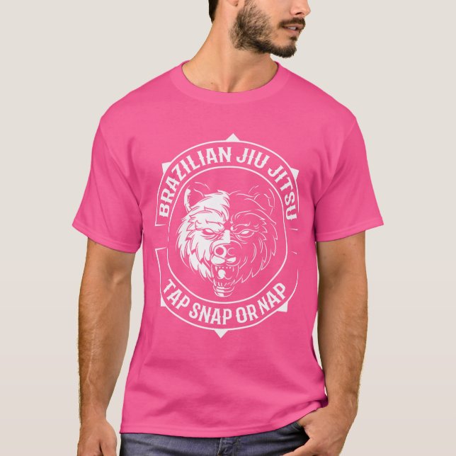 Jiu Jitsu Bear - Brasilian Jiu Jitsu - Bjj och Gra T Shirt (Framsida)