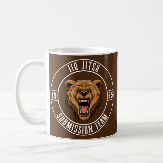 Jiu Jitsu Bear Brazilian Jiu Jitsu BJJ och Kaffemugg (Vänster)