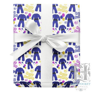 Jiu Jitsu Birthday Wrapping Papper Presentpapper