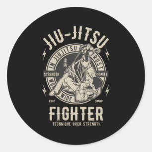 Jiu Jitsu Bjj Brazilian Jiu Jitsu Runt Klistermärke