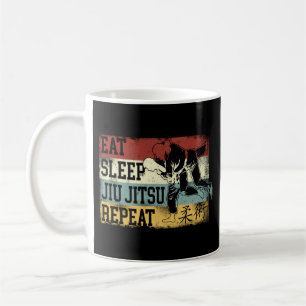 Jiu Jitsu Bjj Eat Ssov Jiu Jitsu Repeat Retro Kaffemugg