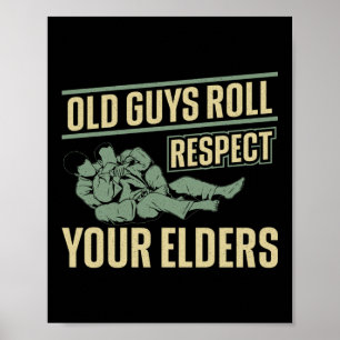 Jiu Jitsu Bjj Gamla killar respekterar dina äldre Poster