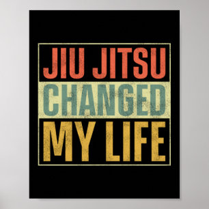 Jiu Jitsu Bjj Jiu Jitsu ändrade mitt liv Retro Poster