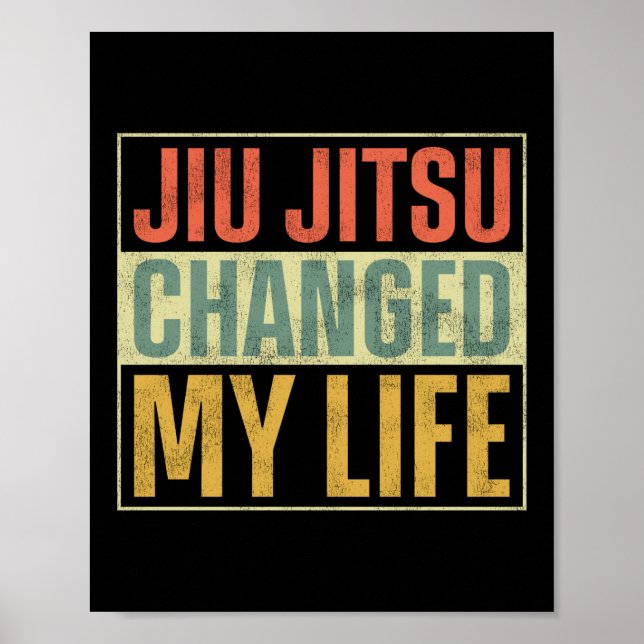 Jiu Jitsu Bjj Jiu Jitsu ändrade mitt liv Retro Poster (Framsidan)