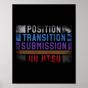 Jiu Jitsu Bjj Position Transition Subsition Jiu Poster
