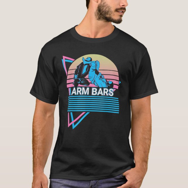 Jiu Jitsu BJJ Retro Arm Bars T Shirt (Framsida)
