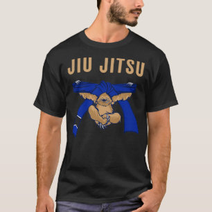 Jiu Jitsu BJJ Sloth Jiu Jitsu Blue Bälte med text T Shirt