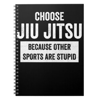 Jiu Jitsu BJJ väljer Jiu Jitsu därför att vit Anteckningsbok