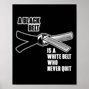 Jiu Jitsu Black Bälte Mma Karate Brazilian Bjj Tra Poster