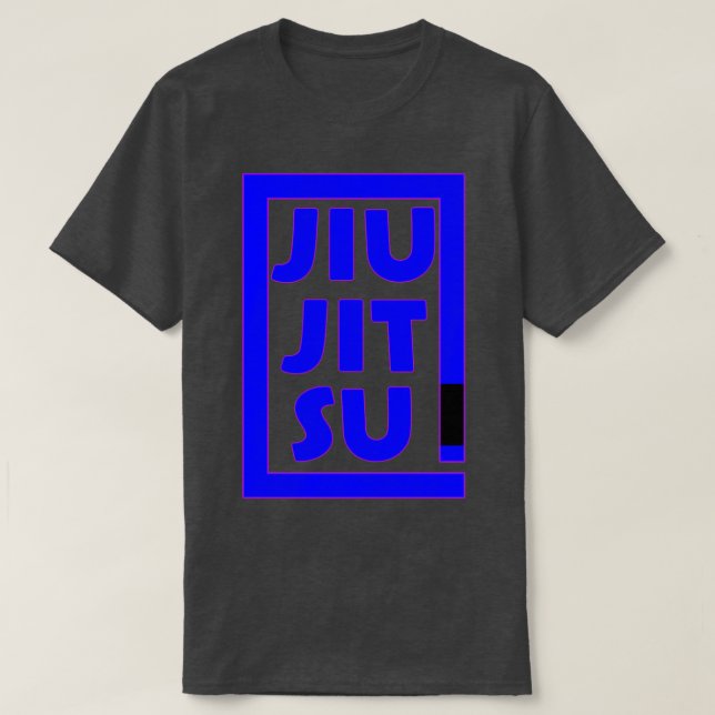 Jiu Jitsu Blue Bälte Design T Shirt (Design framsida)