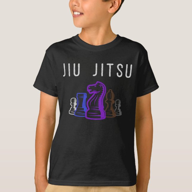 Jiu Jitsu Chess Player BJJ Training T Shirt (Framsida)