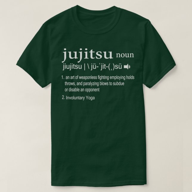 Jiu Jitsu Definition martial Arts T Shirt (Design framsida)