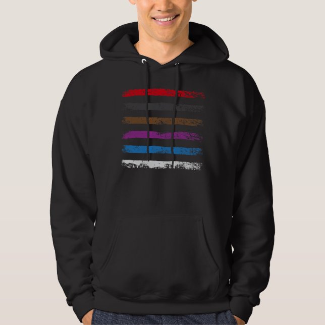 Jiu Jitsu design förenade bälten av Jiu Jitsu Hoodie (Framsida)