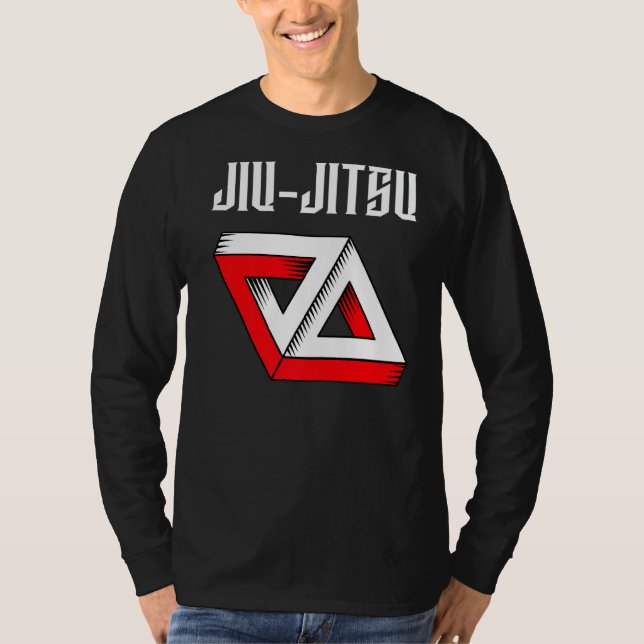 Jiu Jitsu Dubbla Gracie Triangle Bjj Mma Muay T Shirt (Framsida)