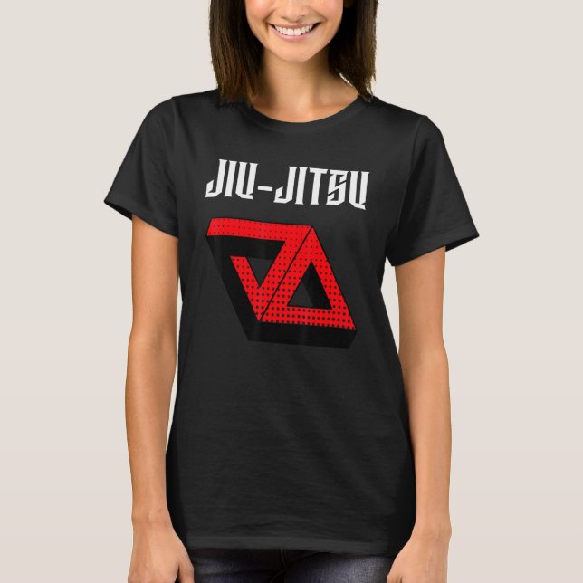 Jiu Jitsu Dubbla Gracie Triangle Doged Mma Bjj T Shirt (Framsida)