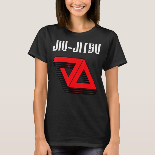 Jiu Jitsu Dubbla Gracie Triangle Mma Bjj Muay T Shirt (Framsida)