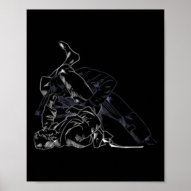 Jiu-jitsu Fight Karate Sport Fighting Jitsu Poster (Framsidan)