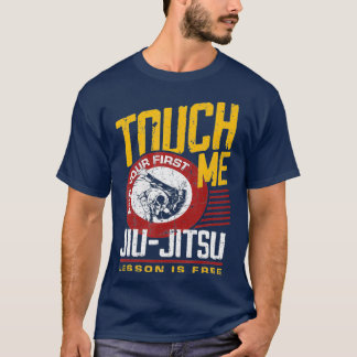 Jiu Jitsu Fighter Idrottsman Martial Arts Fläkt Gi T Shirt