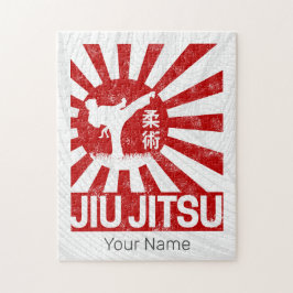 Jiu Jitsu Fighter Japansk Vintage Martial Arts Pussel