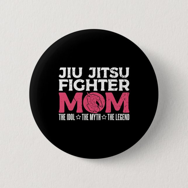 Jiu Jitsu Fighter Mamma Idol Judo Karate Jiu Jit Knapp (Framsida)