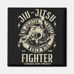 JIU Jitsu Fighter Rolig BJJ T Brasiliansk Jiu Jits Magnet