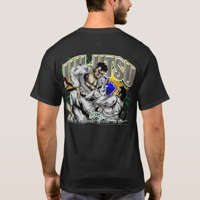 Jiu-Jitsu flaggor T Shirt (Baksida)