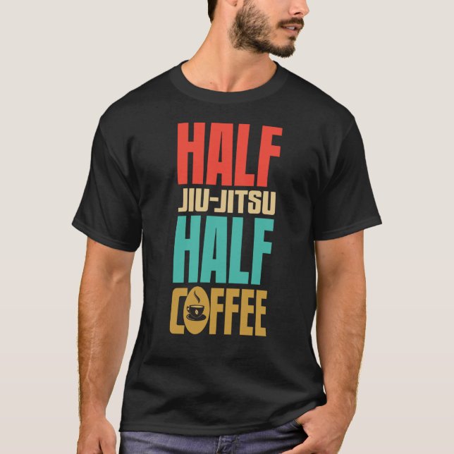 Jiu Jitsu för kaffe T Shirt (Framsida)