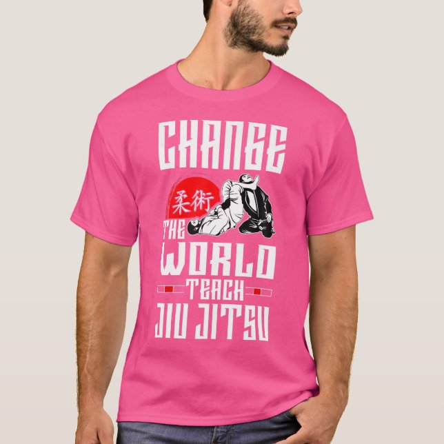 Jiu Jitsu förändrar World Teach Jiu Jitsu T Shirt (Framsida)