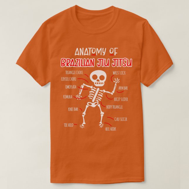 Jiu Jitsu Funny BJJ presenterar julsagans skelett T Shirt (Design framsida)