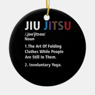 Jiu jitsu Funny Definition BJJ MMA Grappler Involu Julgransprydnad Keramik