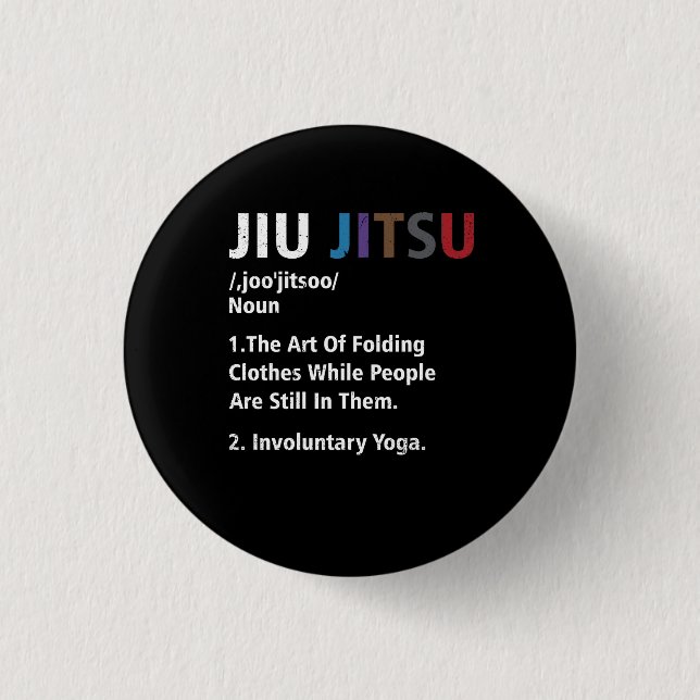 Jiu jitsu Funny Definition BJJ MMA Grappler Involu Knapp (Framsida)