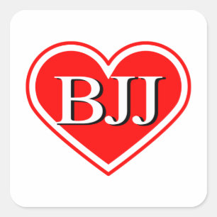 Jiu Jitsu Fyrkantigt Klistermärke