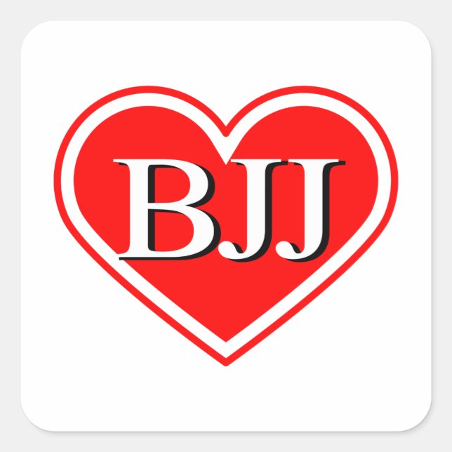 Jiu Jitsu Fyrkantigt Klistermärke (Framsida)