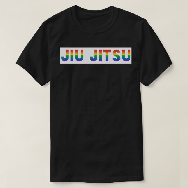 JIU JITSU Gay pride Rainbow LGBTQIA T Shirt (Design framsida)