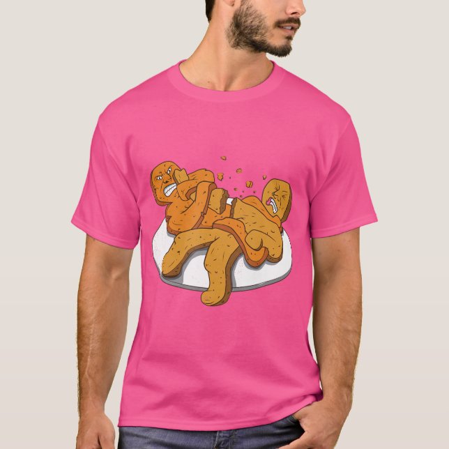 Jiu Jitsu Gingerbröd i Armbar Skill Bjj Funny Gi T Shirt (Framsida)