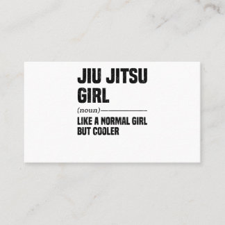 Jiu Jitsu Girl Brazilian Martial Arts Training Visitkort