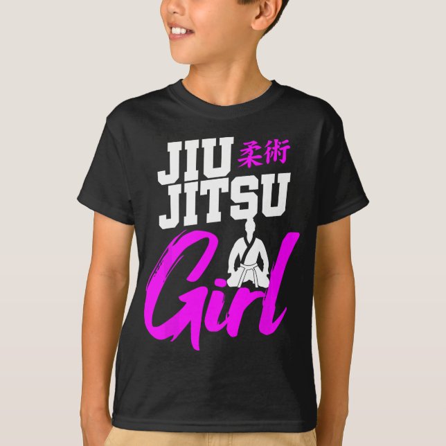 Jiu Jitsu Girl Brazilian Martial Arts Women Gift T Shirt (Framsida)