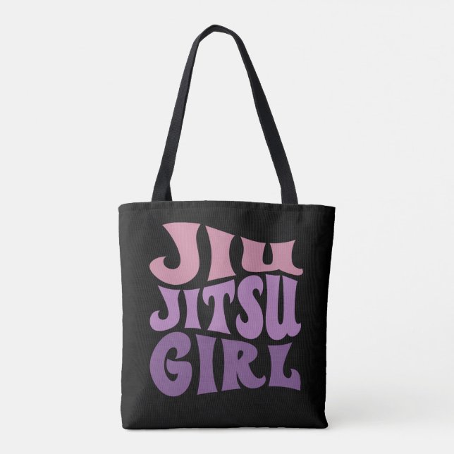 Jiu Jitsu Girl Martial Arts Funny Gift Tygkasse (Baksida)