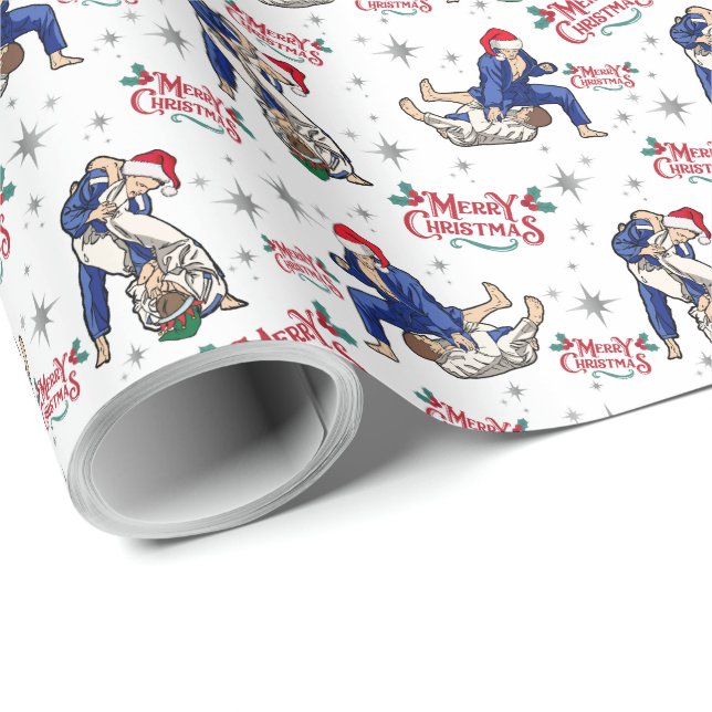 Jiu-Jitsu God jul Wrapping Papper Presentpapper (Rullad Hörn)