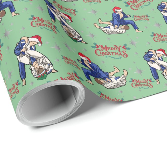 Jiu-Jitsu God jul Wrapping Papper Presentpapper (Rullad Hörn)