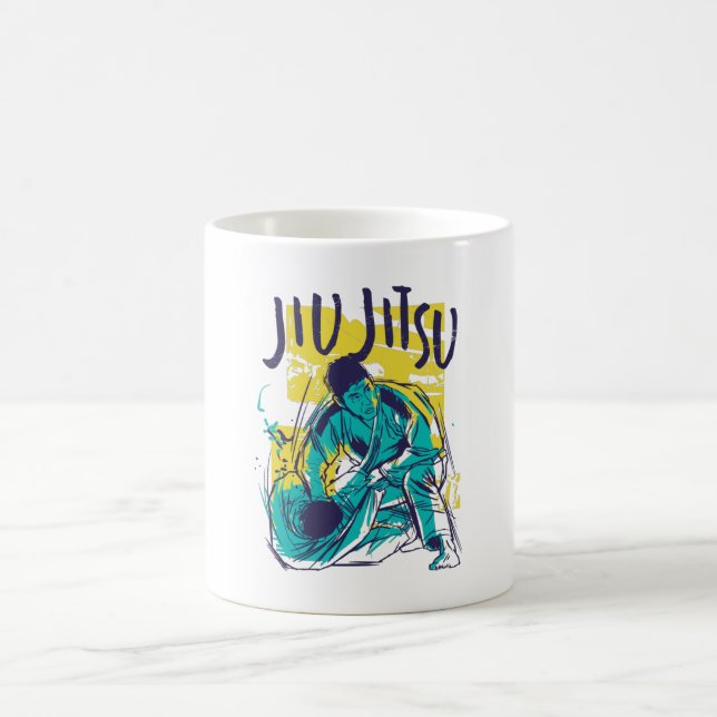 Jiu Jitsu Grunge Kaffemugg (Center)