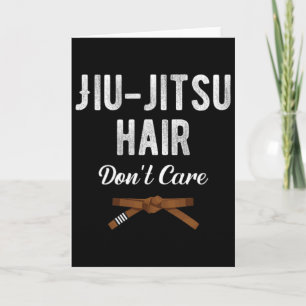Jiu Jitsu Hår Bryr Sig Inte Judo Karate Boxning Sp Kort