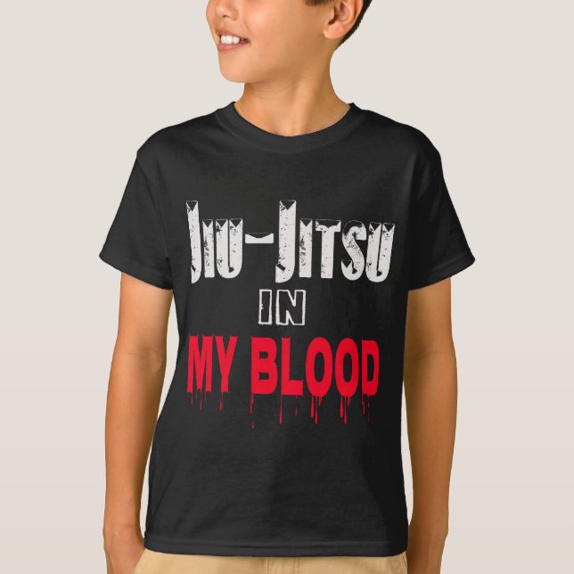 Jiu-Jitsu i mitt blod Tee Shirt (Framsida)