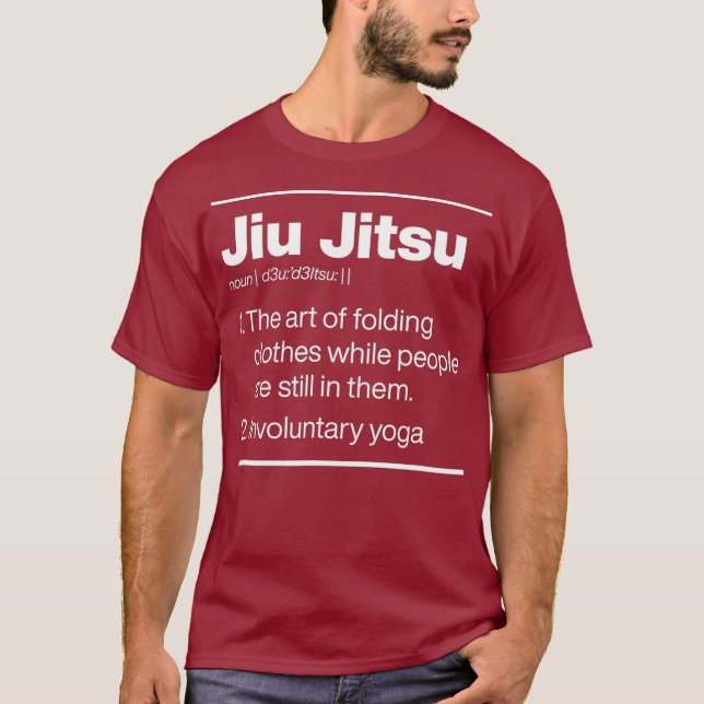 Jiu Jitsu Infrivilligt Yoga Dictionary Definition T Shirt (Framsida)