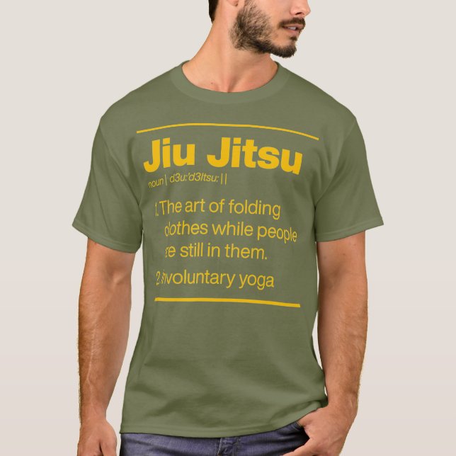 Jiu Jitsu Infrivilligt Yoga Dictionary Definition T Shirt (Framsida)