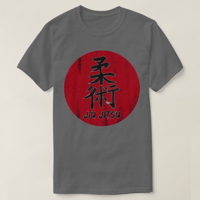 Jiu Jitsu Japanska Kanji BJJ MMA T Shirt (Design framsida)