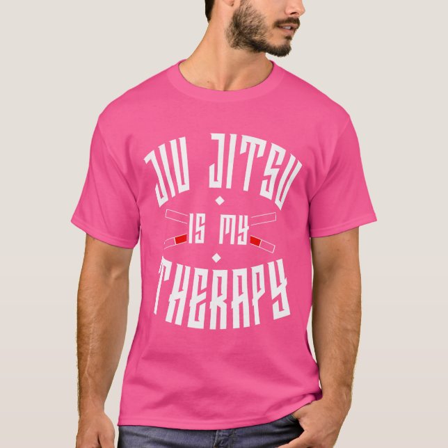 Jiu Jitsu Jiu Jitsu är min terapi T Shirt (Framsida)